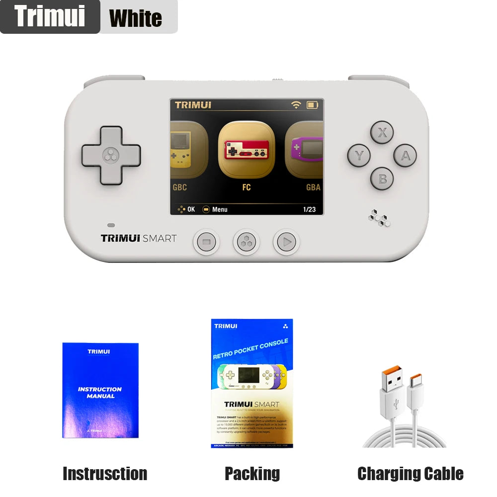 2024 NEW TRIMUI SMART Handheld 2.4'' IPS Screen Wifi BT4.0 Smart Pro Mini Linux System Retro Portable Video Simulator Console