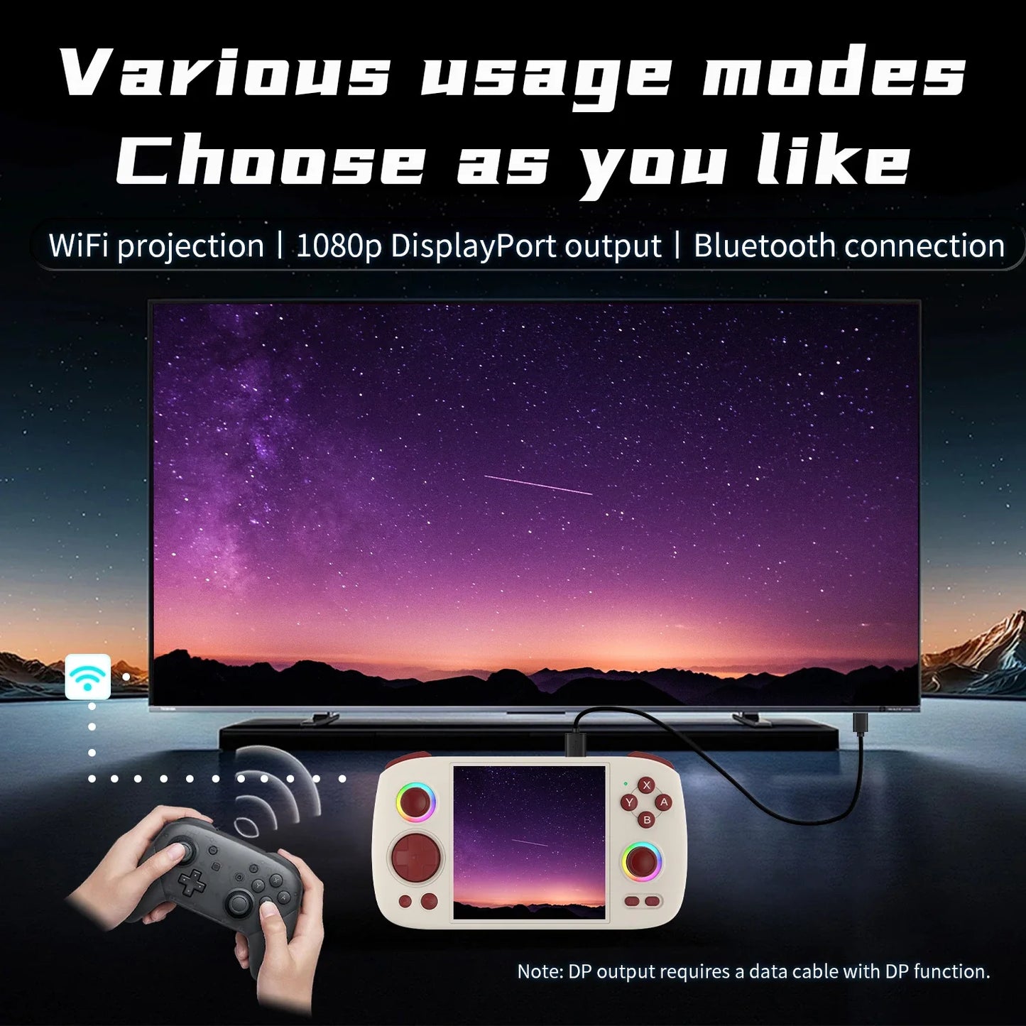 RG Cube Handheld Game Console 3.95'' IPS Touch Screen Android13 RGB Lighting Effect RGCUBE Streaming Retro Video Player