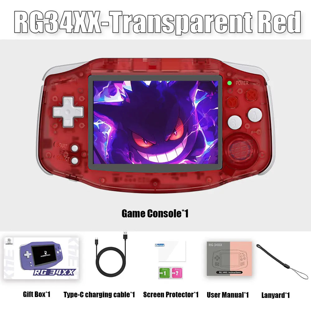 RG34XX 64 Bit Linux System Retro Handheld Game Player 3.4-inch IPS Screen HDMI-compatible 3500 mAh Video Game Console
