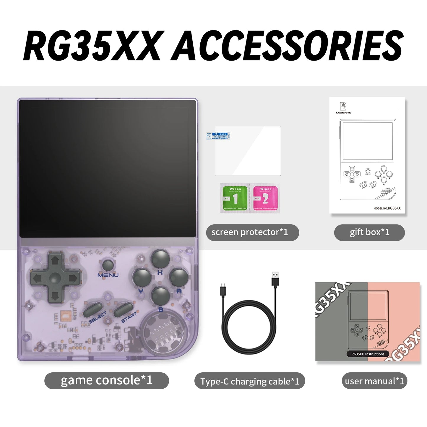 RG35XX Handheld Game Console H700 Processor 3.5'' IPS Screen Linux System Retro Portable Video Console 2024 New Model