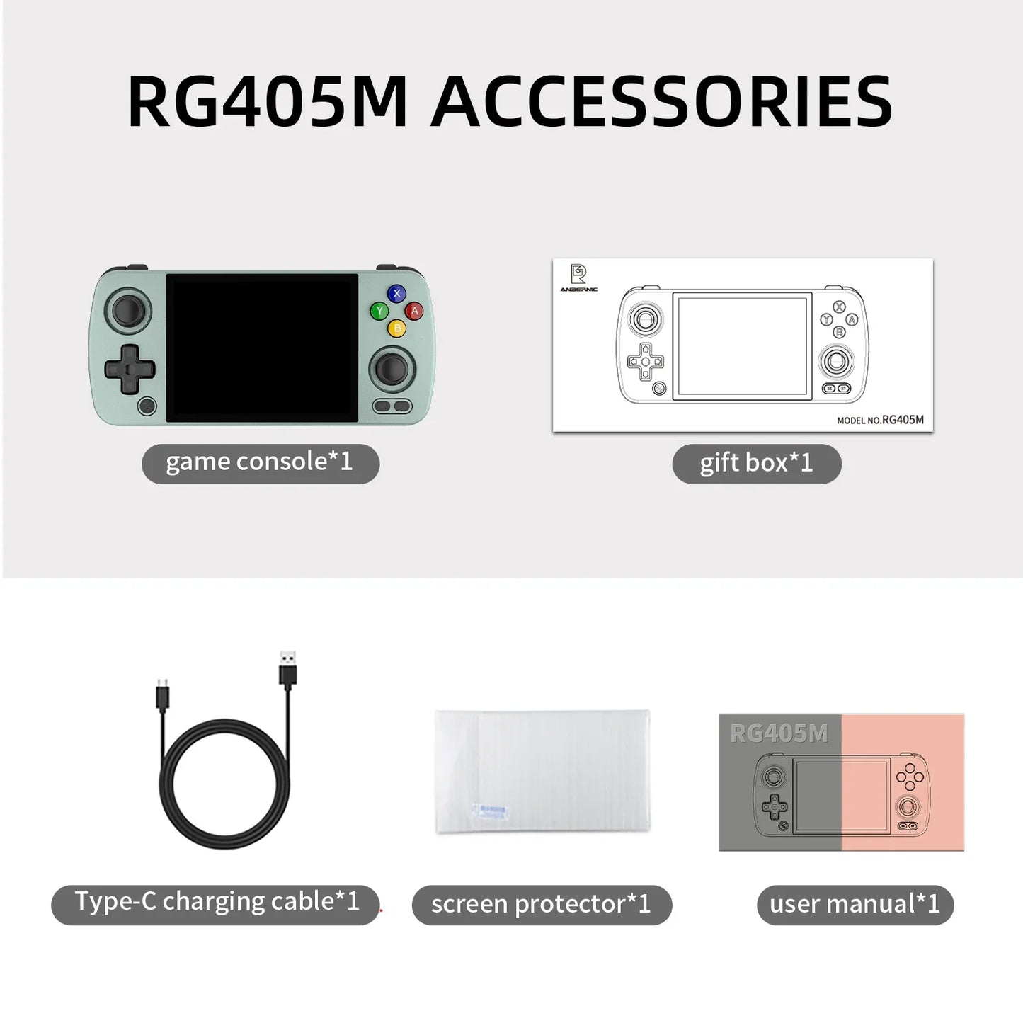 RG405M Handheld Game Console 4'' IPS Touch Screen Android12 System Metal Shell Retro Video Game Player 4500mAh Battery