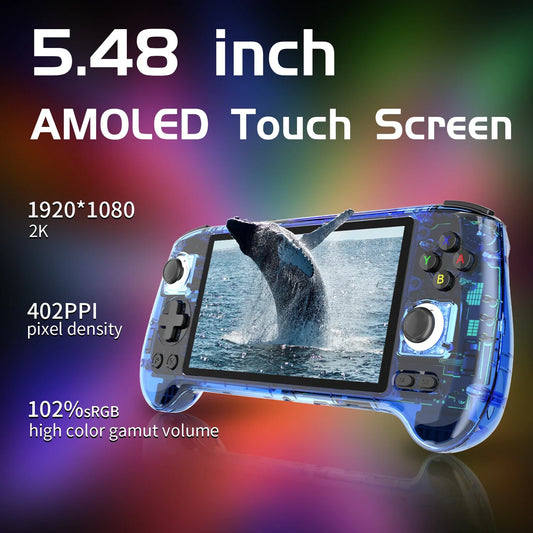 RG556 Handheld Game Console 5.48'' AMOLED Screen Android System 5500mAH Battery Bluetooth5.0 Portable Video Game Player