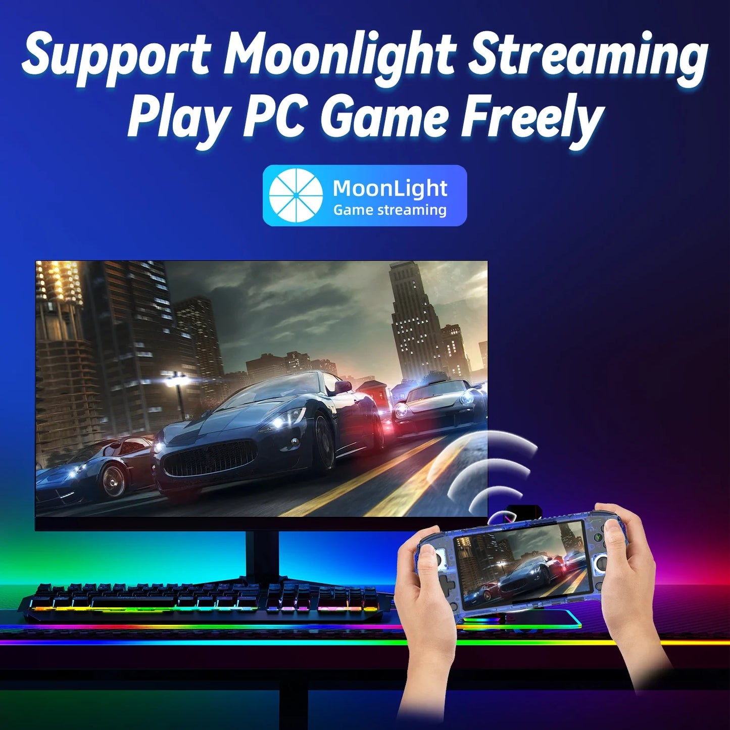 RG556 Handheld Game Console 5.48'' AMOLED Screen Android System 5500mAH Battery Bluetooth5.0 Portable Video Game Player