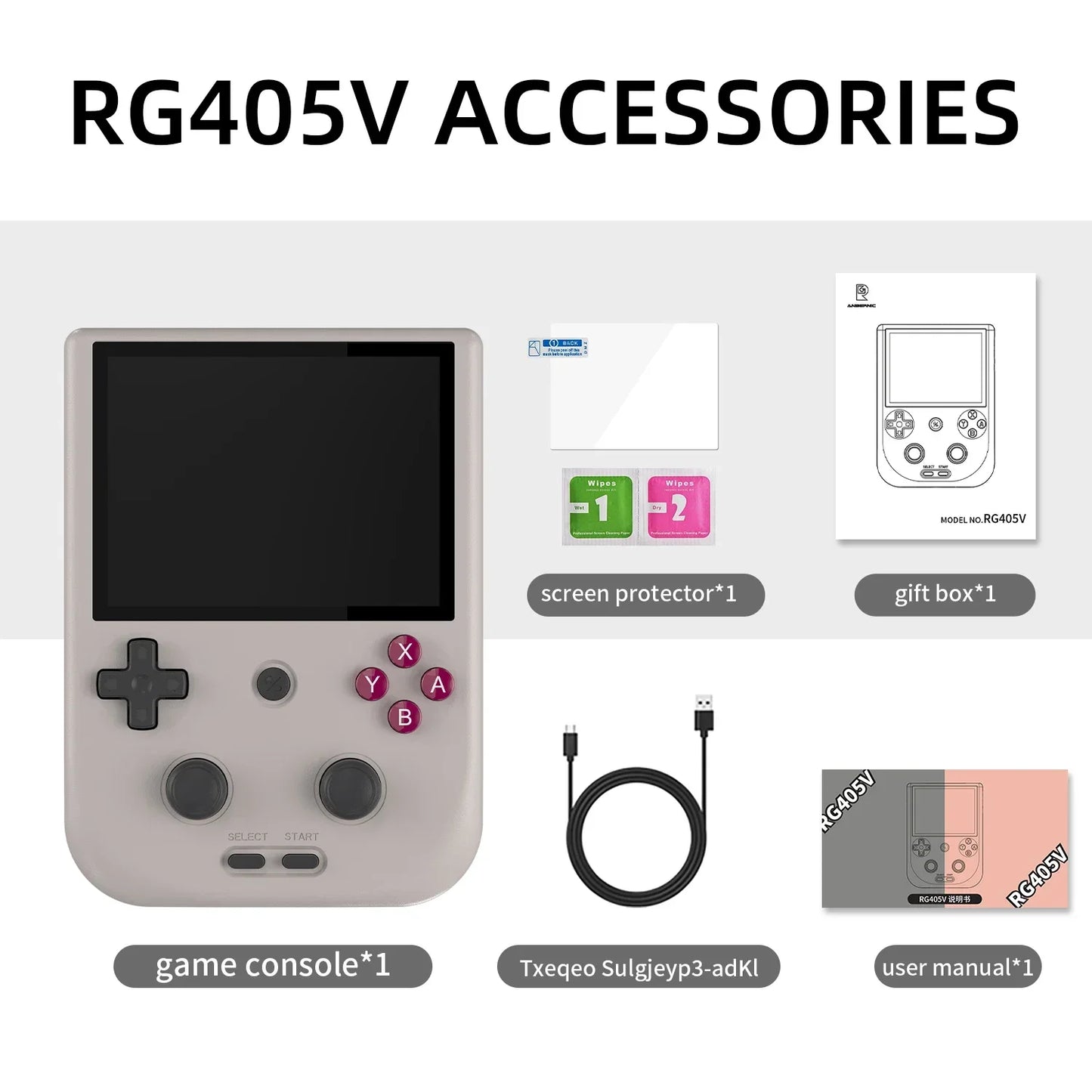 RG405V Handheld Game Console 4’’ Touch Screen Android12 Somatosensory Gyroscope Streaming Retro Game Console Kid's Gift