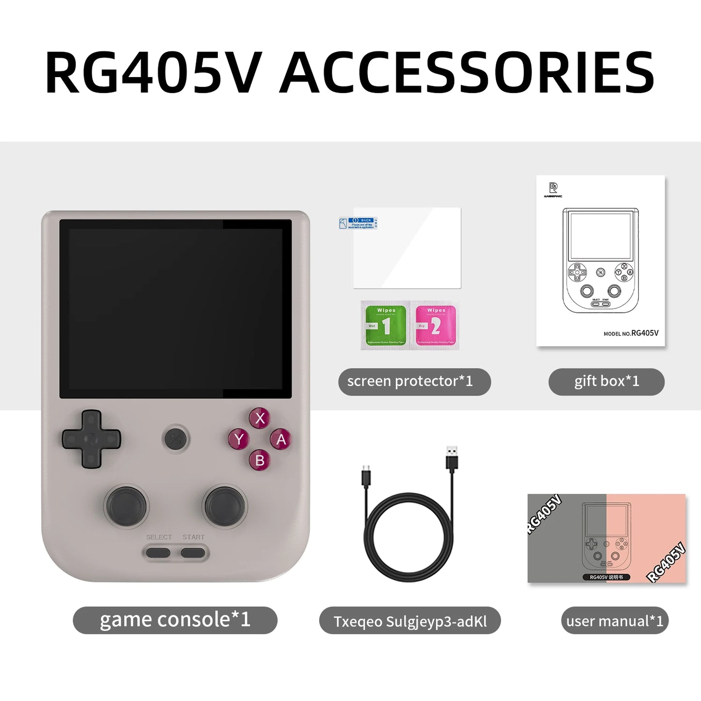 RG405V Handheld Game Console 4’’ Touch Screen Android12 Somatosensory Gyroscope Streaming Retro Game Console Kid's Gift
