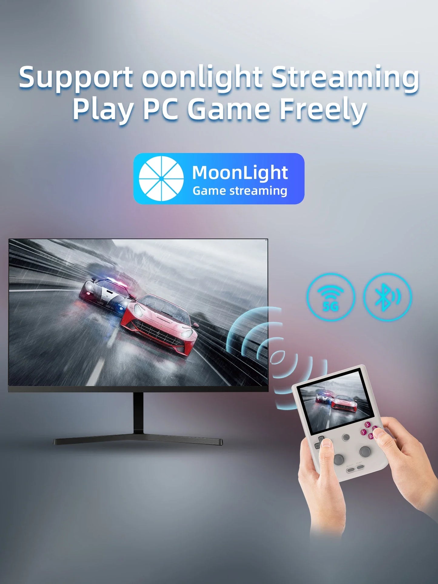 RG405V Handheld Game Console 4’’ Touch Screen Android12 Somatosensory Gyroscope Streaming Retro Game Console Kid's Gift