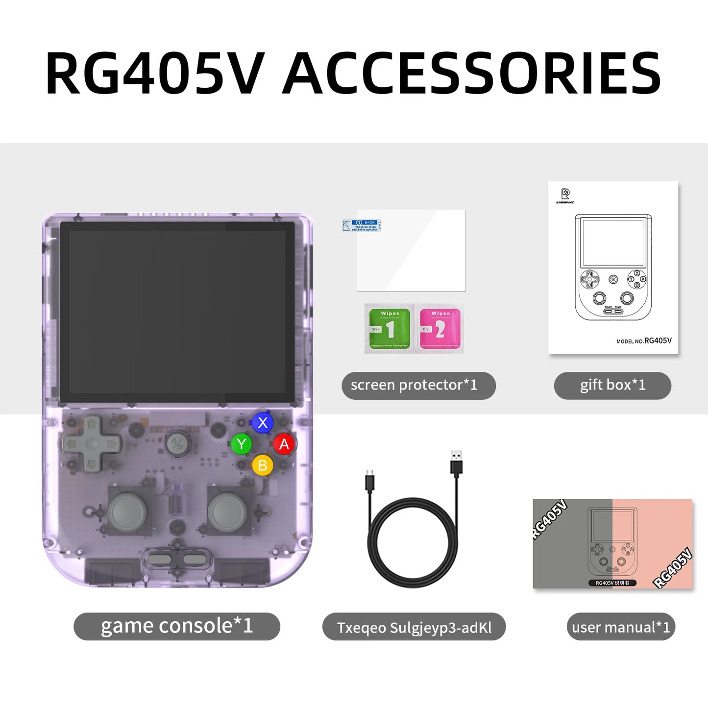 RG405V Handheld Game Console 4’’ Touch Screen Android12 Somatosensory Gyroscope Streaming Retro Game Console Kid's Gift