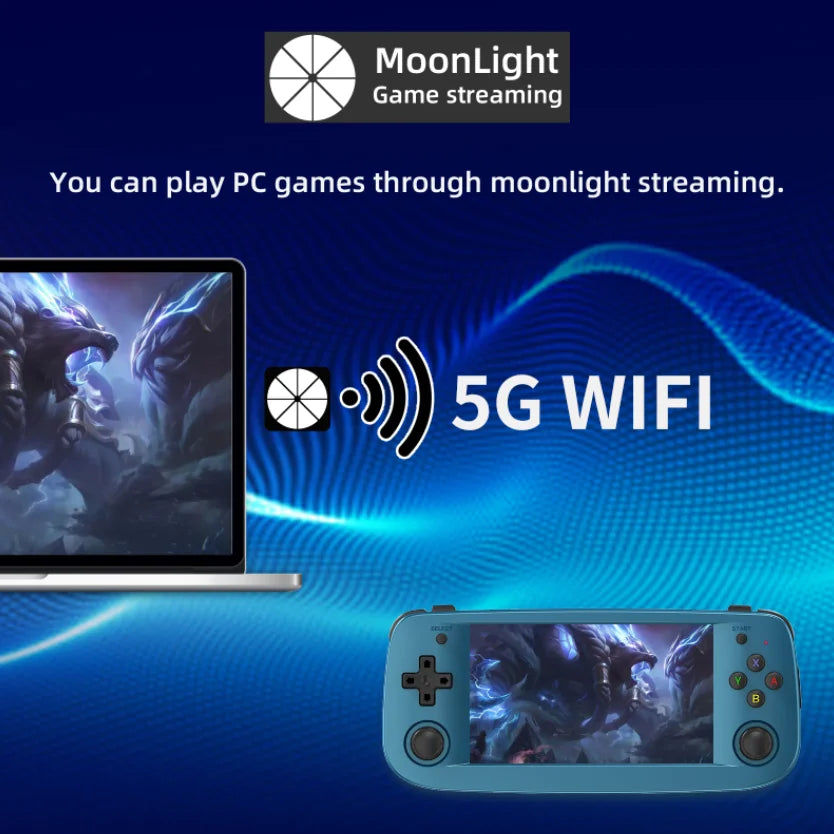 RG503 Retro Handheld Video Game Console 4.95-inch OLED Screen Linux System Portable Game Player RK3566 Bluetooth 5G Wif