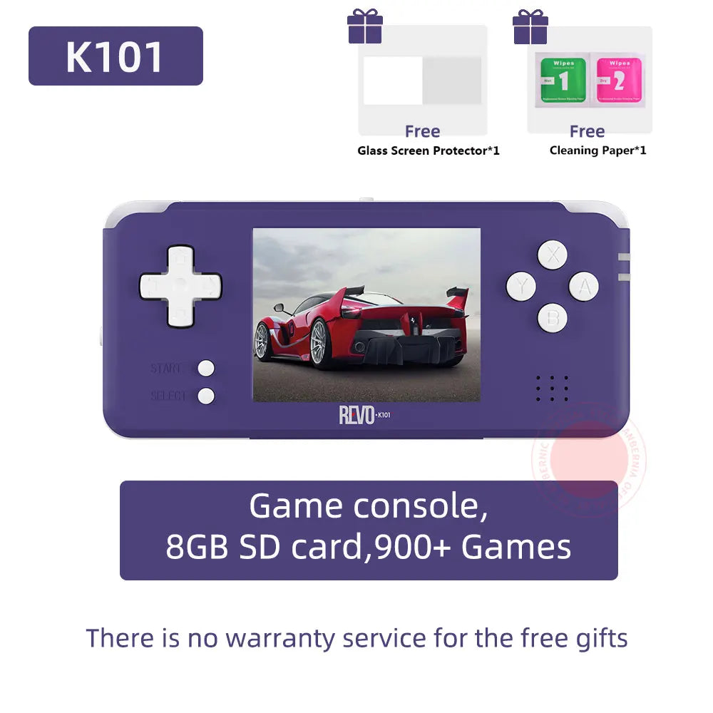 Revo K101 Plus Pocket Handheld Game Console 3 Inch TFT Screen Dual CPU Support Official-GBA Game Cartridges Kid Gift