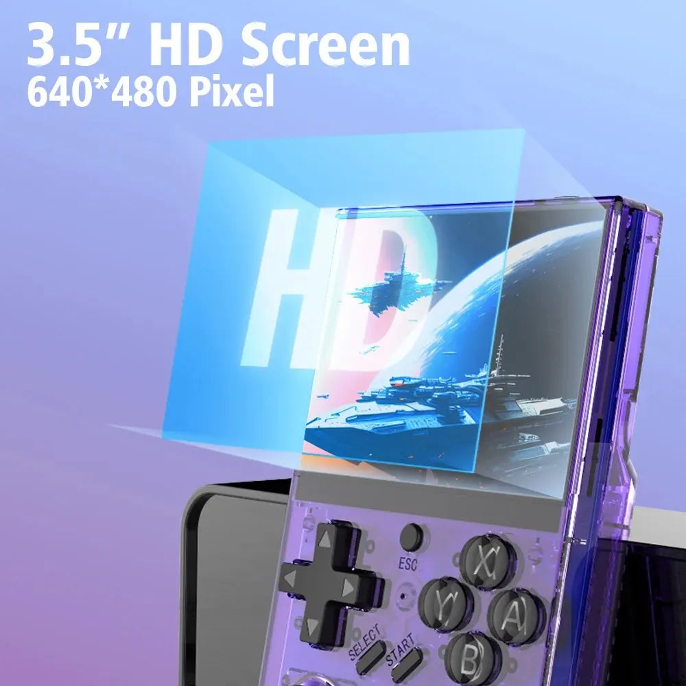 R35PlUS Retro Handheld Game Console 3.5 Inch Video Game Console Linux System Double Joystick Portable Pocket Video Player