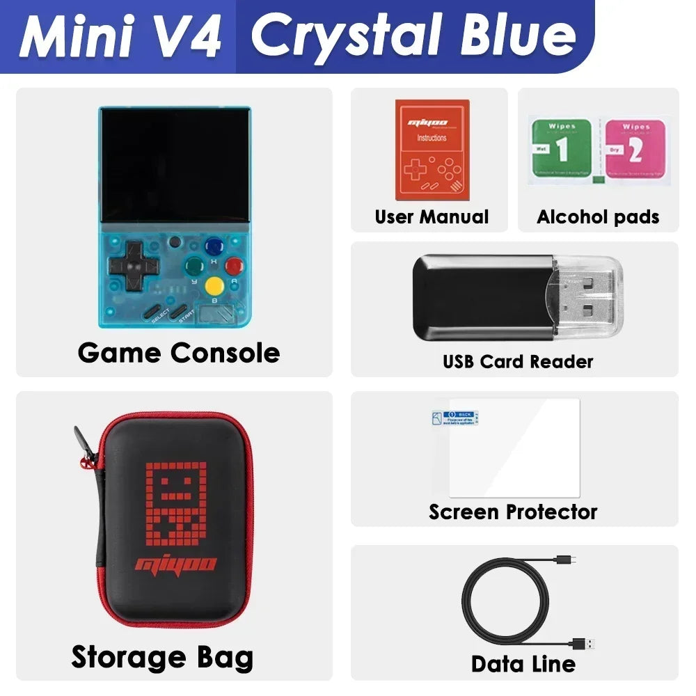 MIYOO MINI V4 Handheld Game Console Linux System 2.8'' IPS Screen Portable Mini V2 V3 Retro Video Simulator Player Children Gift