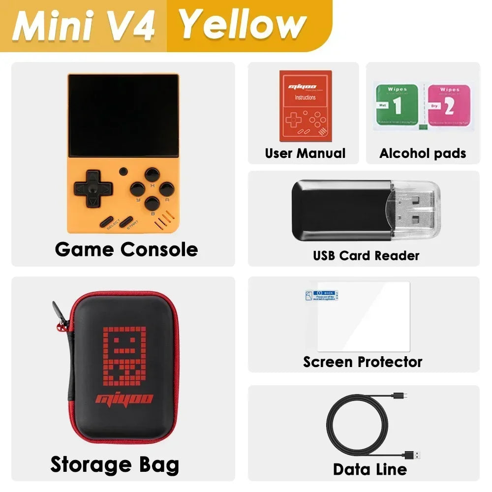 MIYOO MINI V4 Handheld Game Console Linux System 2.8'' IPS Screen Portable Mini V2 V3 Retro Video Simulator Player Children Gift