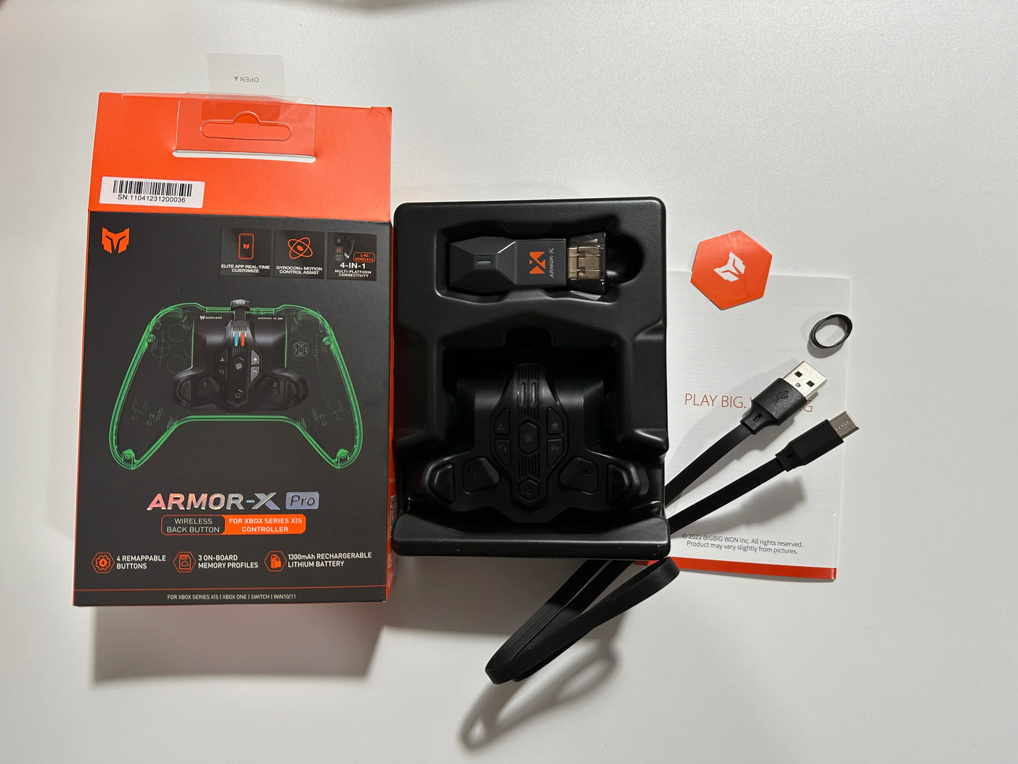 Original BIGBIGWON ARMOR X Pro Wireless Back Button Attachment For Xbox Series X/S Gamepad Rear Paddle Adapter Switch Controller