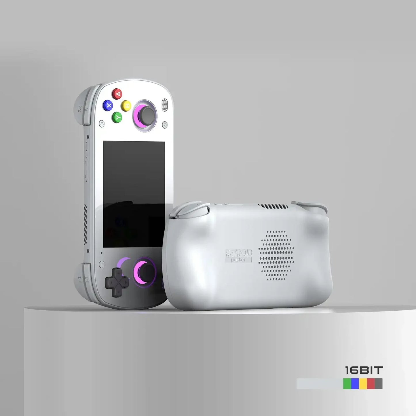 Retroid Pocket MINI Handheld Game Console 3.7'' AMOLED Screen Android10 Video Output Joystick RGB Lighting Effect Active Cooling